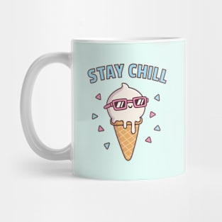 Stay Chill, Vanilla Ice Cream With Sunglasses Mug